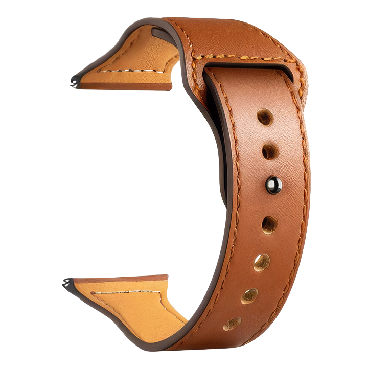 Brown Modern Buckle Leather Loop