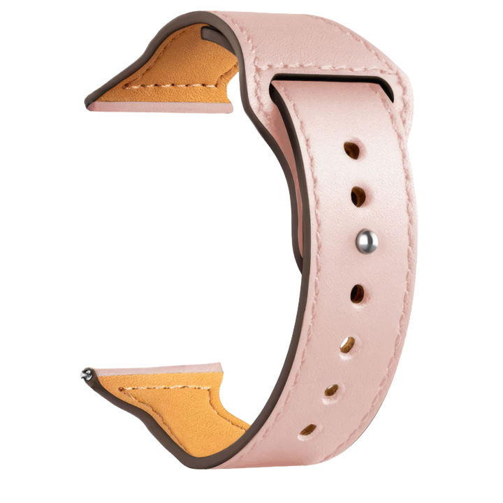 Pink leather loop modern buckle