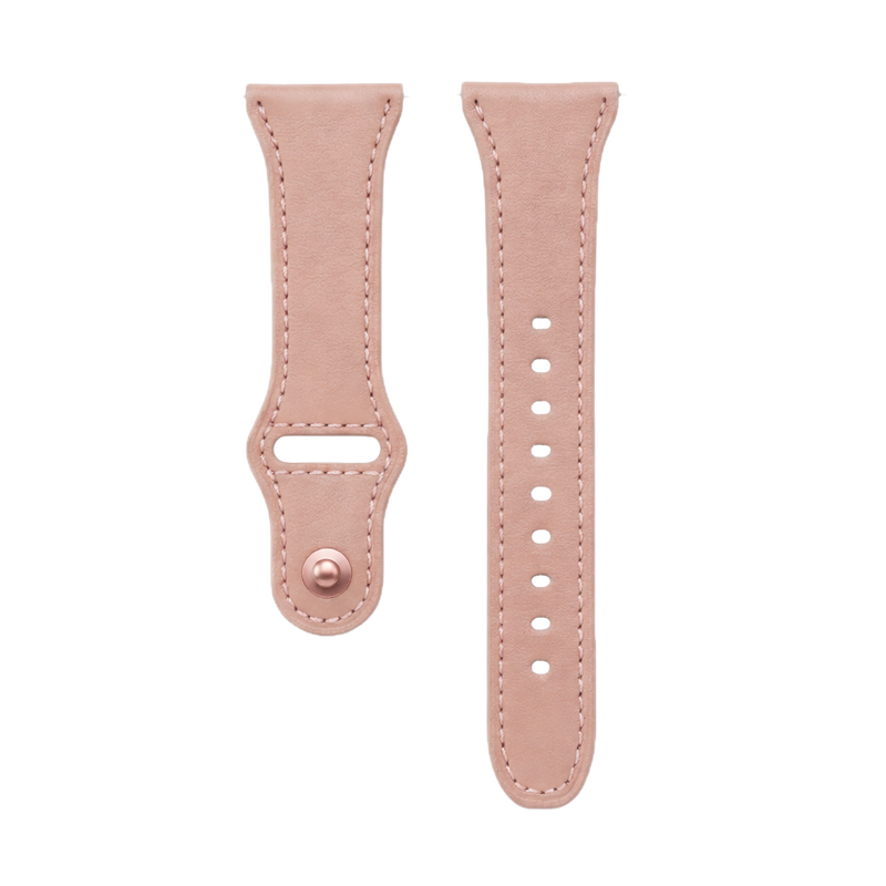 Pink leather loop modern buckle